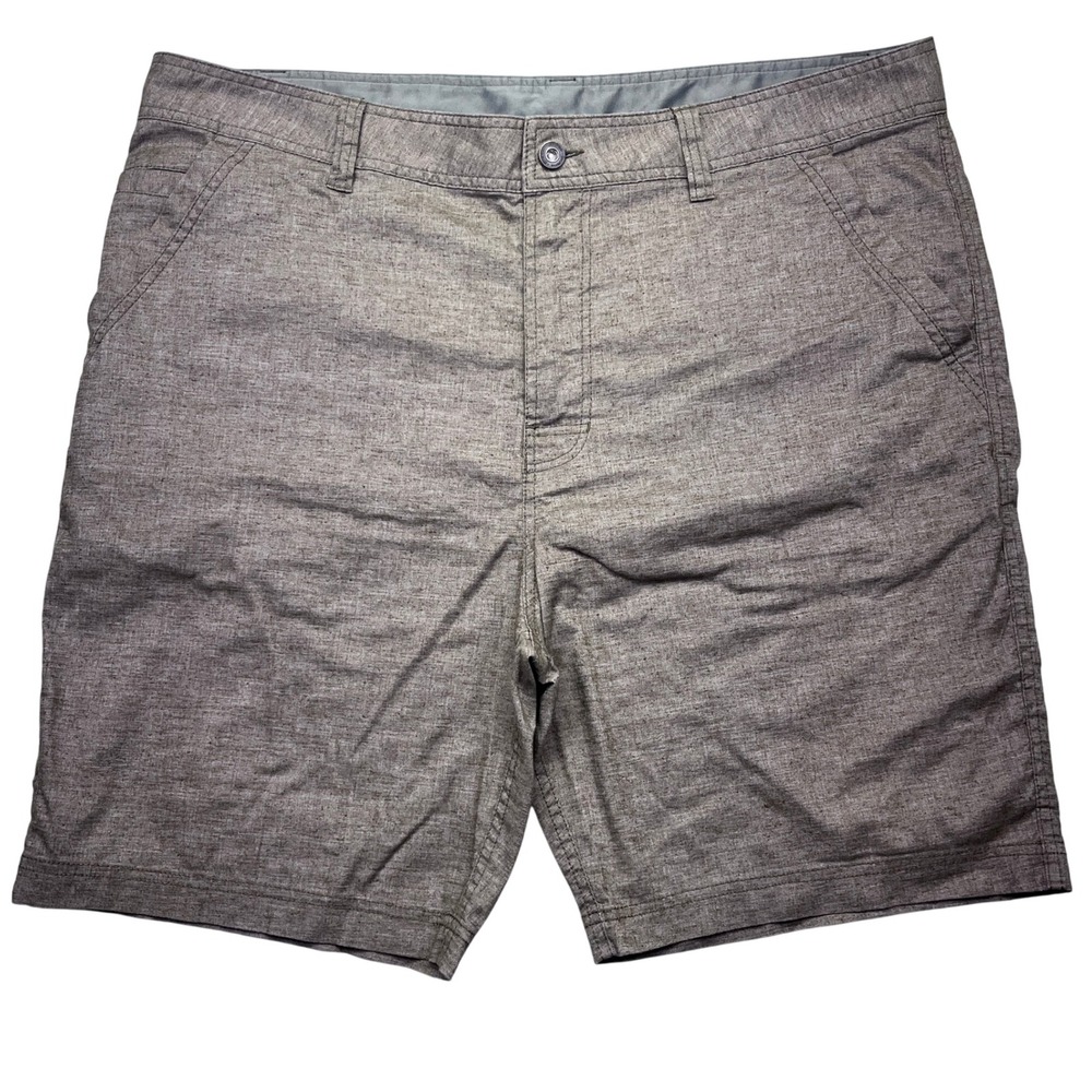 prAna Furrow Short 8in Inseam Mens Hemp Blend Brown Sz 38 Casual Lightweight